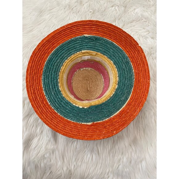 Multi Color Straw Derby Hat - Picture 3 of 3